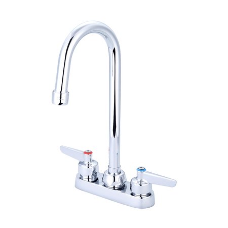 CENTRAL BRASS Two Handle Cast Brass Bar/Laundry Faucet, NPSM, Centerset, Chrome, Weight: 3 80084-LE17